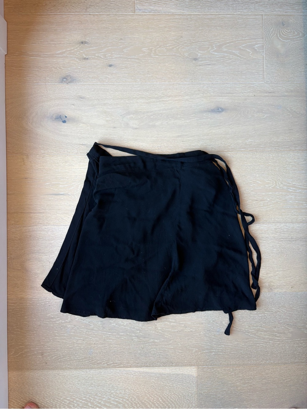 Brandy Melville Black Genevieve Mini Skirt Wrap-Style